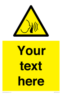 Custom warning sudden loud noise